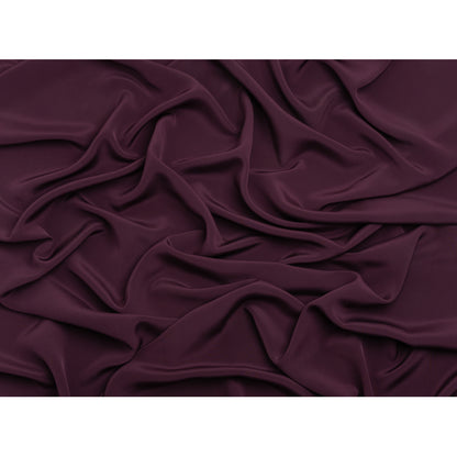 Silk 4-Ply Crepe 44" - Eggplant - Premium Collection