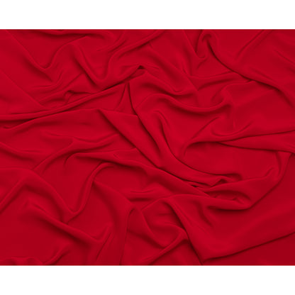 Silk 4-Ply Crepe 44" - Red - Premium Collection