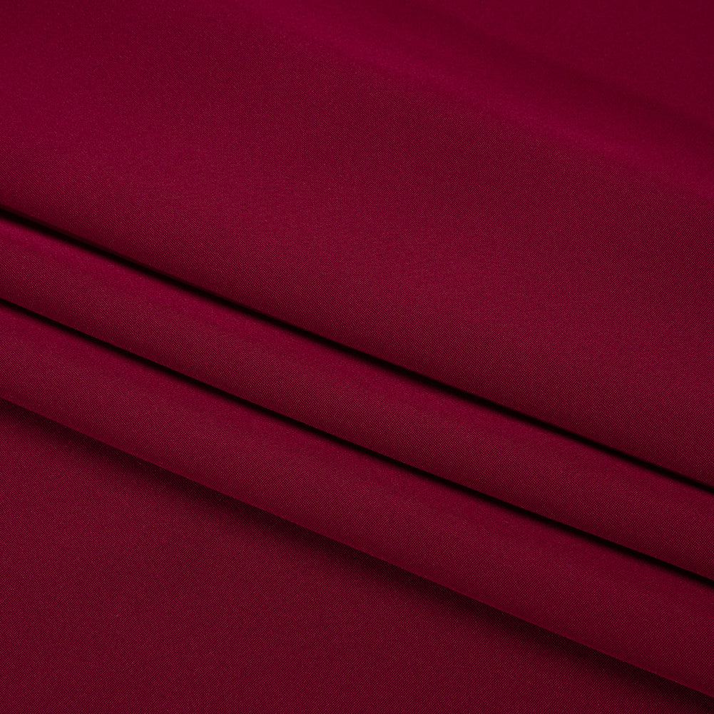 Silk 4-Ply Crepe 44" - Wine - Premium Collection - Folded