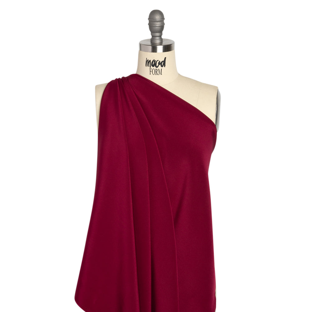 Silk 4-Ply Crepe 44" - Wine - Premium Collection - Drape