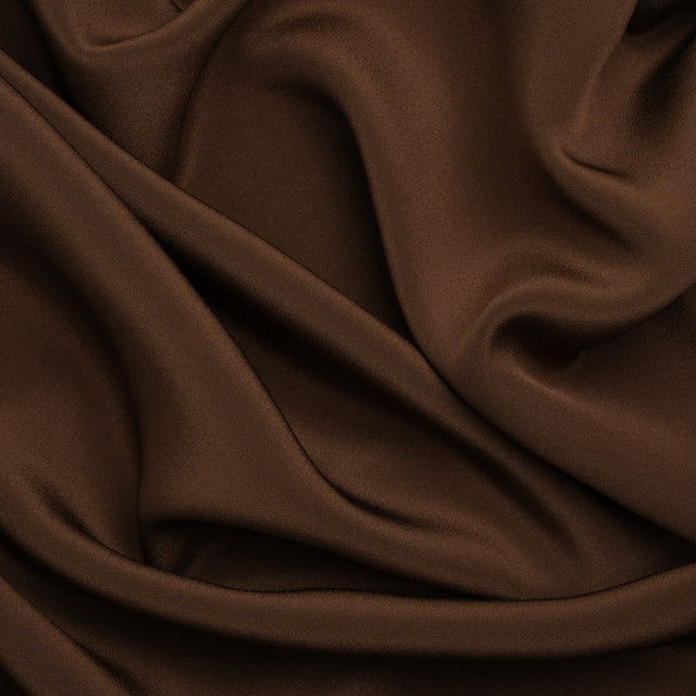 Silk 4-Ply Crepe 44" - Chocolate - Premium Collection
