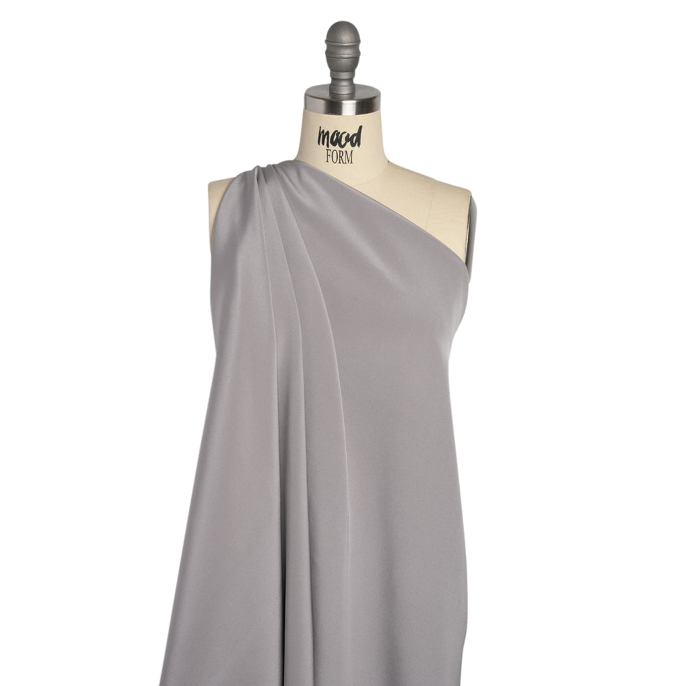 Silk 4-Ply Crepe 44" - Silver - Premium Collection - Drape