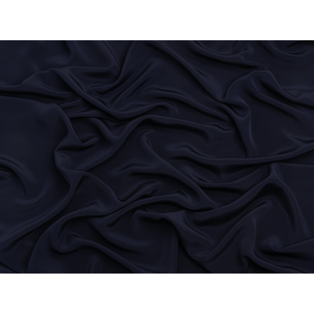 Silk 4-Ply Crepe 44" - Navy - Premium Collection - Full