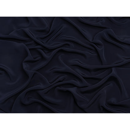 Silk 4-Ply Crepe 44" - Navy - Premium Collection