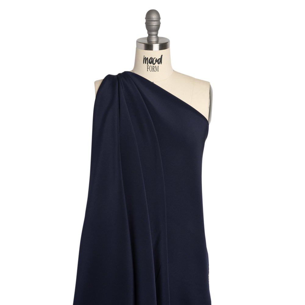 Silk 4-Ply Crepe 44" - Navy - Premium Collection - Drape
