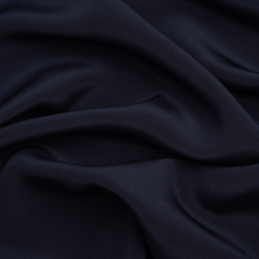Silk 4-Ply Crepe 44" - Navy - Premium Collection - Image 6 of 7