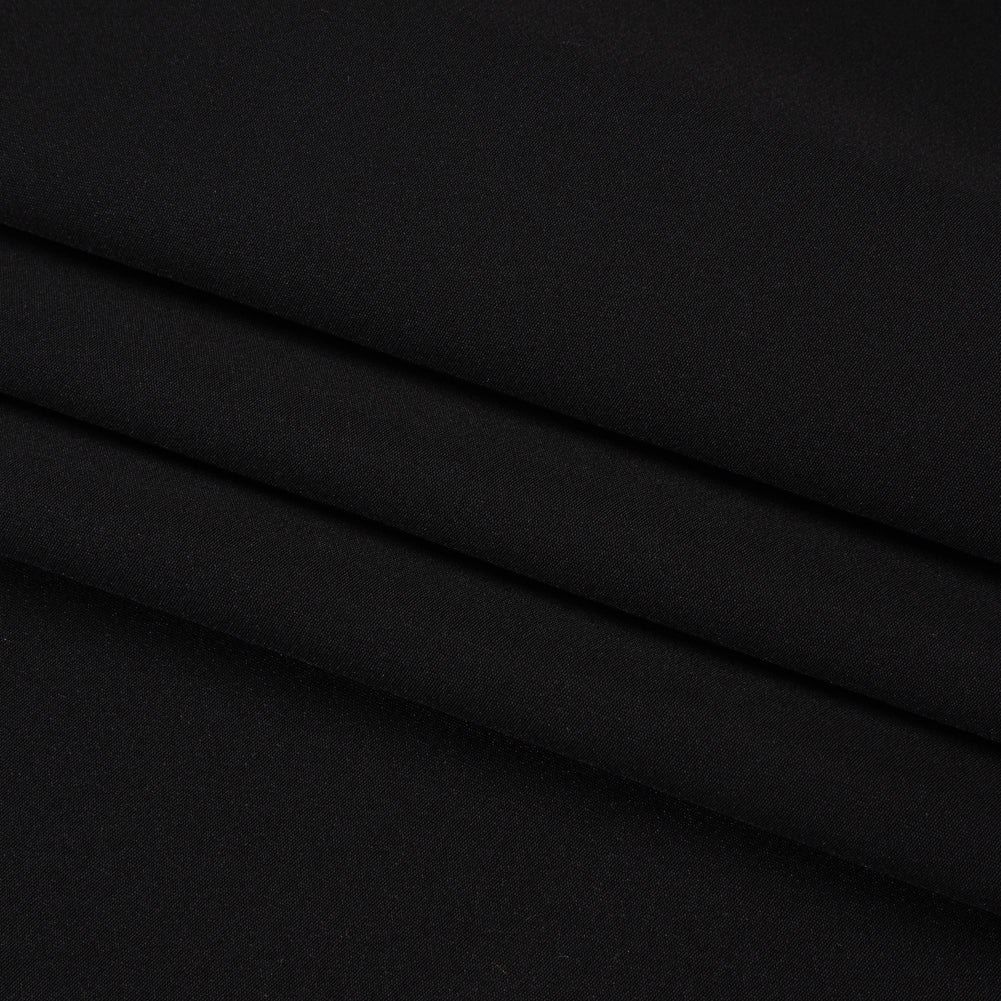 Silk 4-Ply Crepe 44" - Black - Premium Collection - Folded