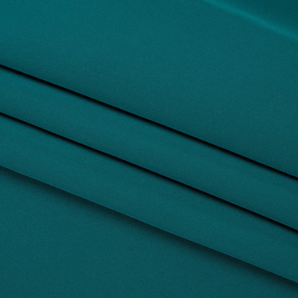 Silk 4-Ply Crepe 44" - Deep Teal - Premium Collection - Folded