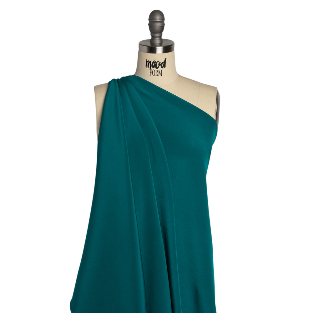 Silk 4-Ply Crepe 44" - Deep Teal - Premium Collection - Drape