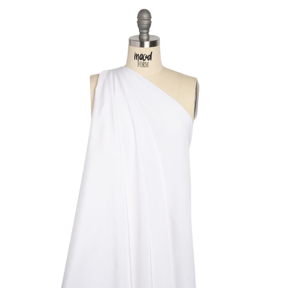 Silk 4-Ply Crepe 54" - Bright White - Premium Collection - Drape