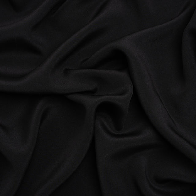 Silk 4-Ply Crepe 54" - Black - Premium Collection