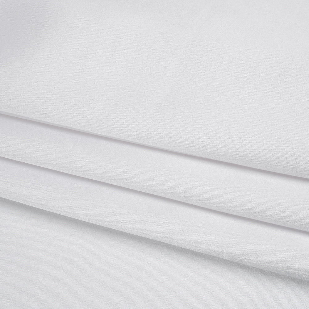Silk Crepe Back Satin - Bright White - Premium Collection - Folded