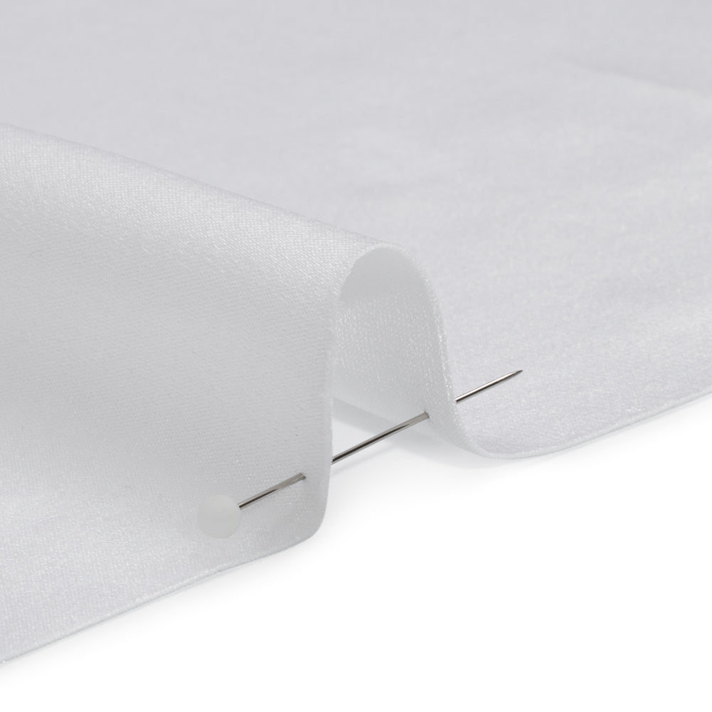 Silk Crepe Back Satin - Bright White - Premium Collection - Detail