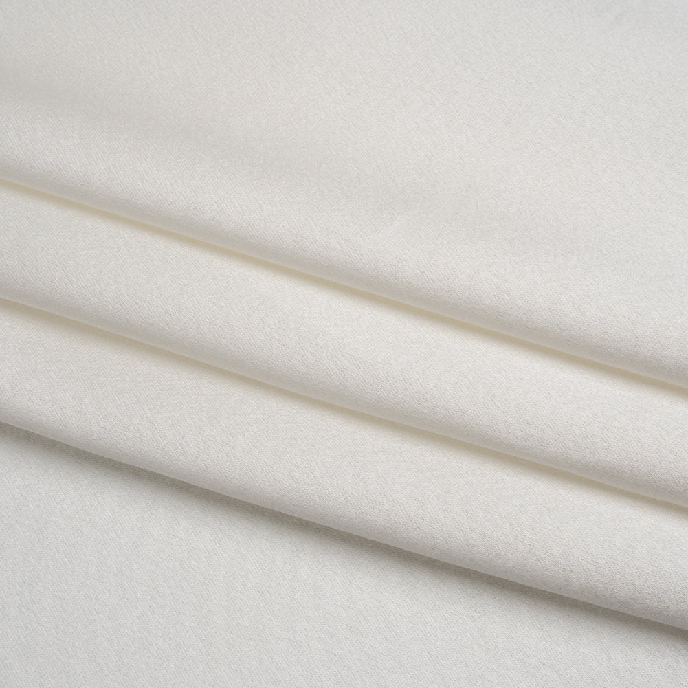 Silk Crepe Back Satin - Whisper White - Premium Collection - Folded