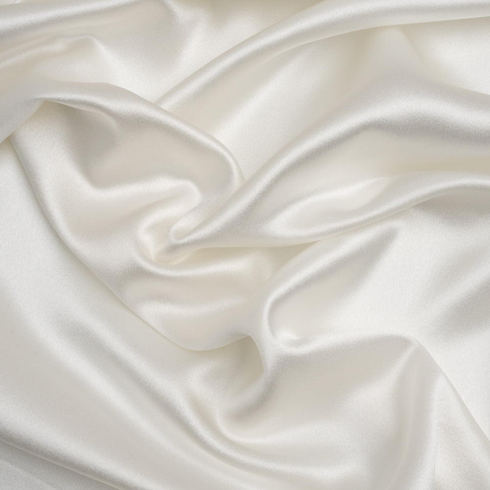 Silk Crepe Back Satin - Whisper White - Premium Collection