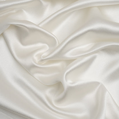 Silk Crepe Back Satin - Whisper White - Premium Collection