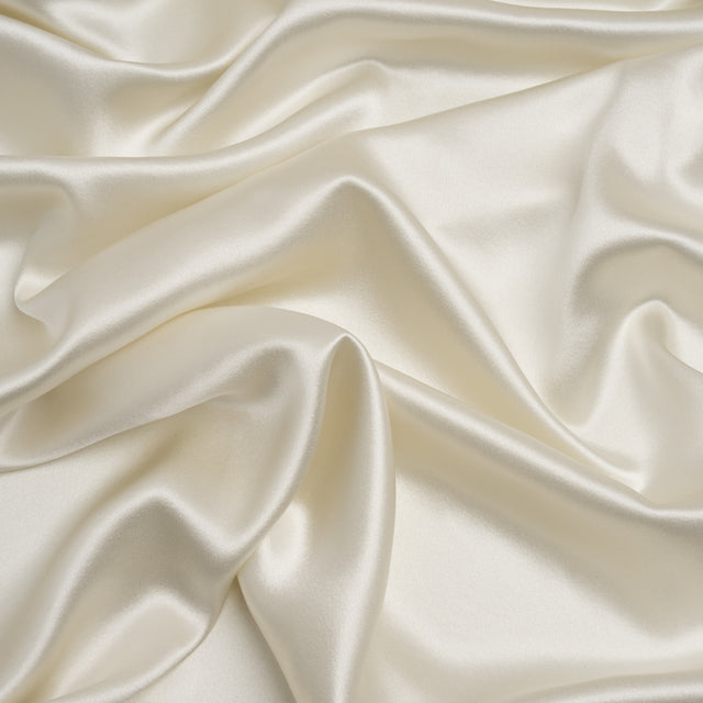 Silk Crepe Back Satin - Antique White - Premium Collection