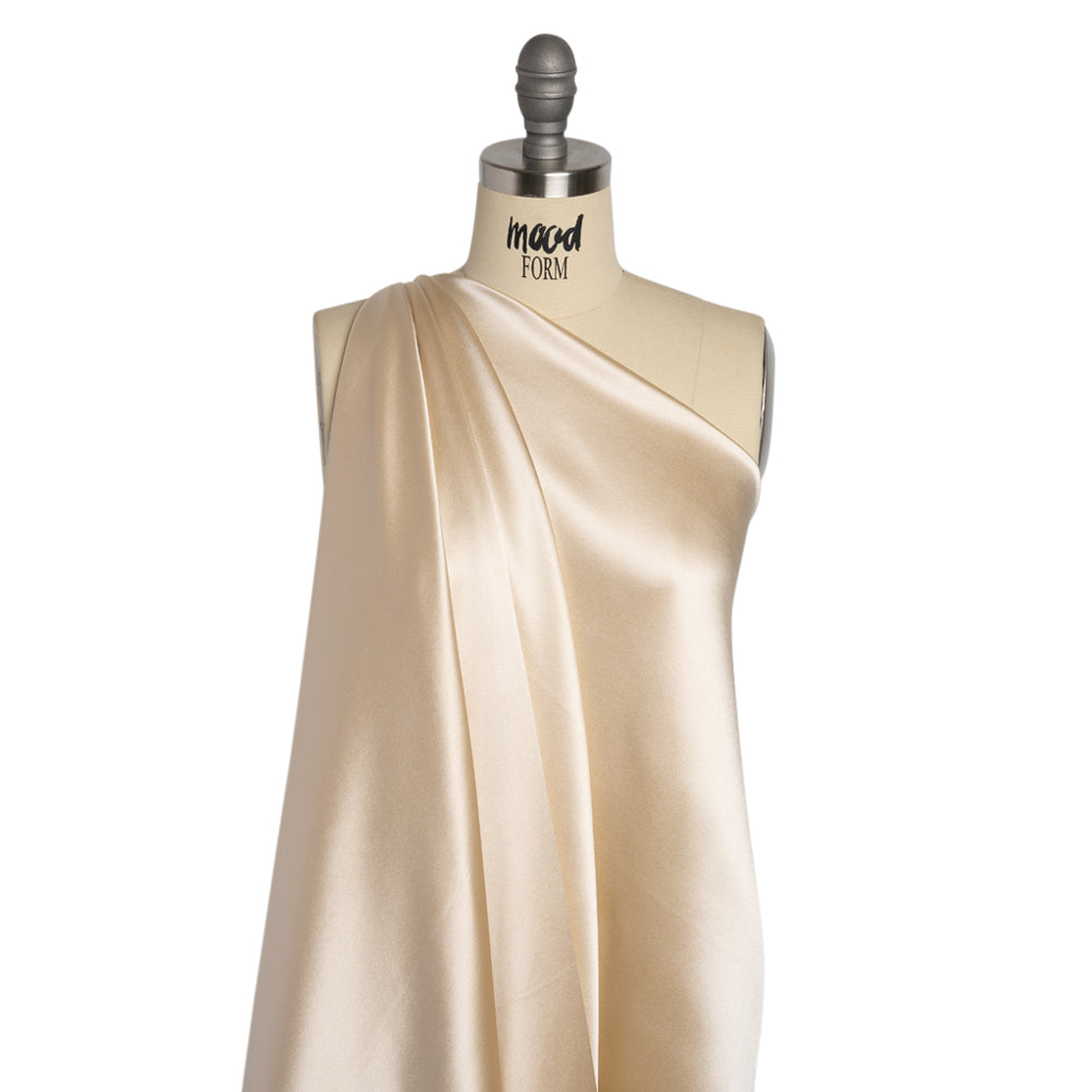 Silk Crepe Back Satin - Tapioca - Premium Collection - Drape