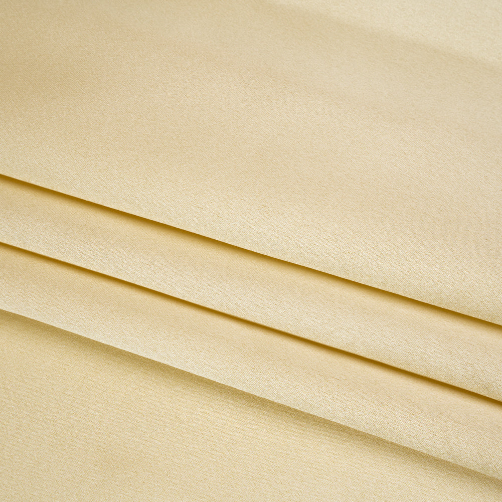 Silk Crepe Back Satin - Pale Yellow - Premium Collection - Folded