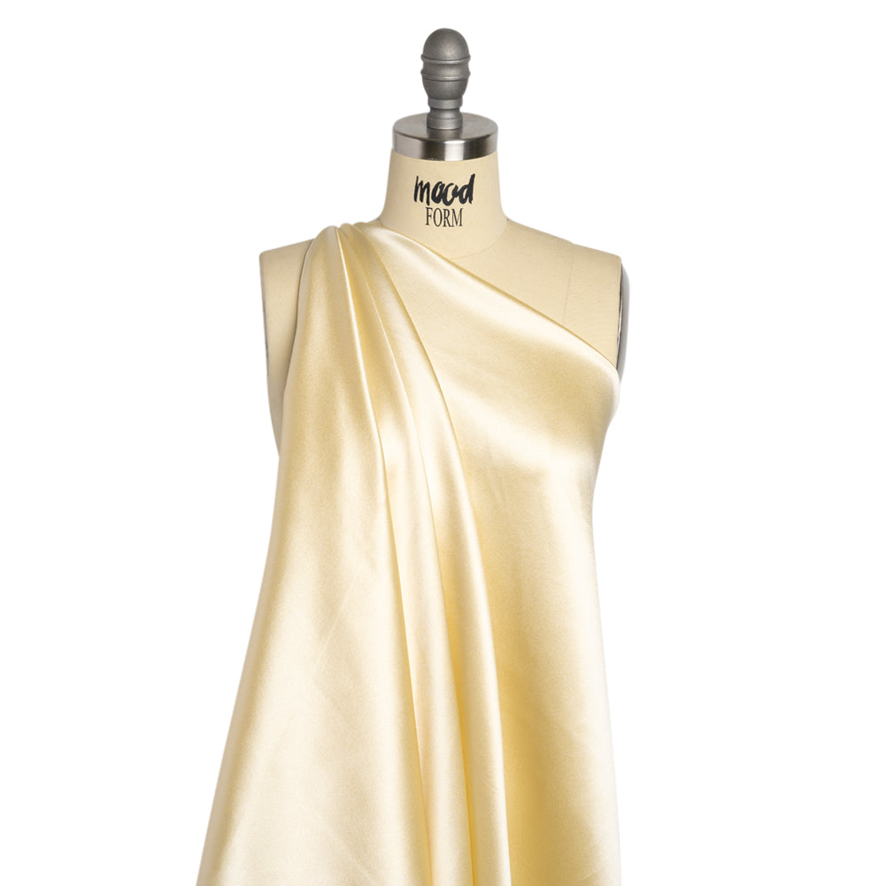 Silk Crepe Back Satin - Pale Yellow - Premium Collection - Drape