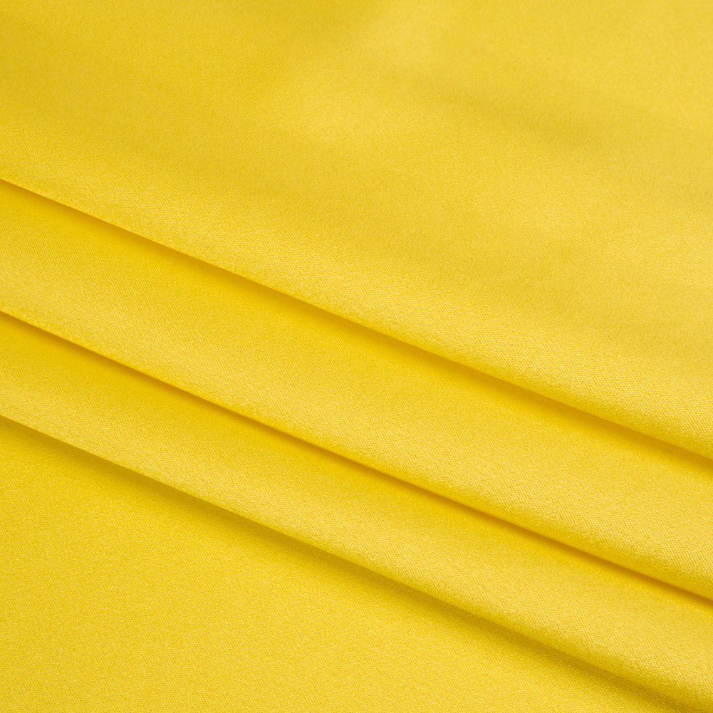 Silk Crepe Back Satin - Buttercup Yellow - Premium Collection - Folded