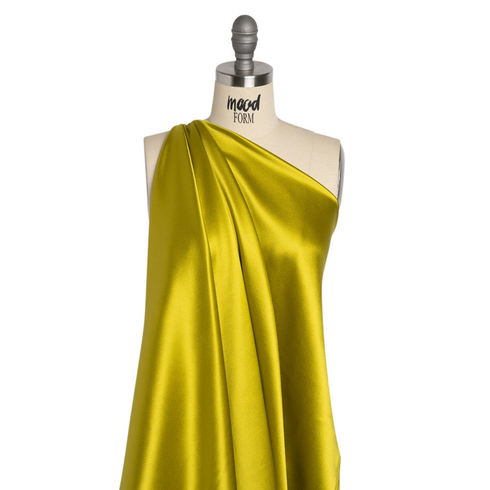 Silk Crepe Back Satin - Warm Olive - Premium Collection - Drape