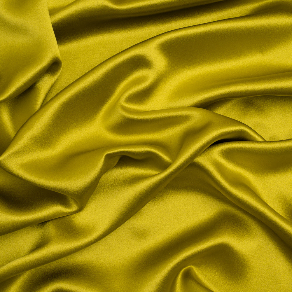 Silk Crepe Back Satin - Warm Olive - Premium Collection