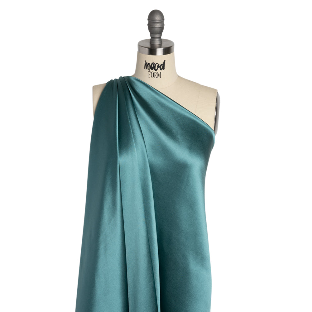 Silk Crepe Back Satin - Colonial Blue - Premium Collection - Drape