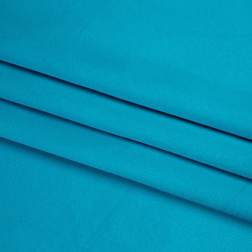 Silk Crepe Back Satin - Horizon Blue - Premium Collection - Folded