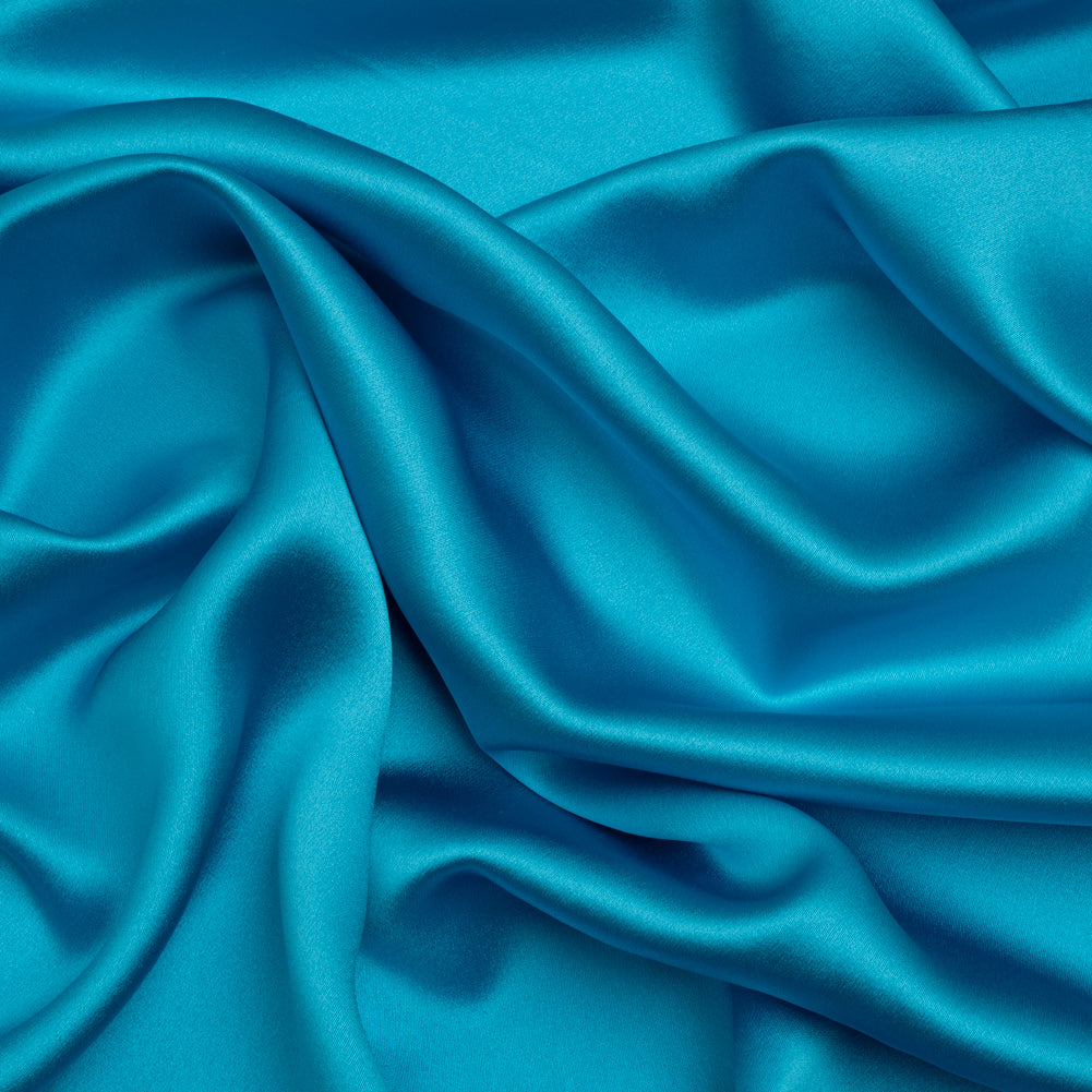 Silk Crepe Back Satin - Horizon Blue - Premium Collection