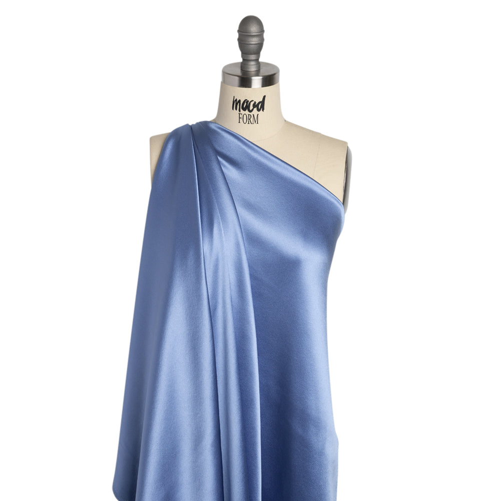 Silk Crepe Back Satin - Regatta Blue - Premium Collection - Drape