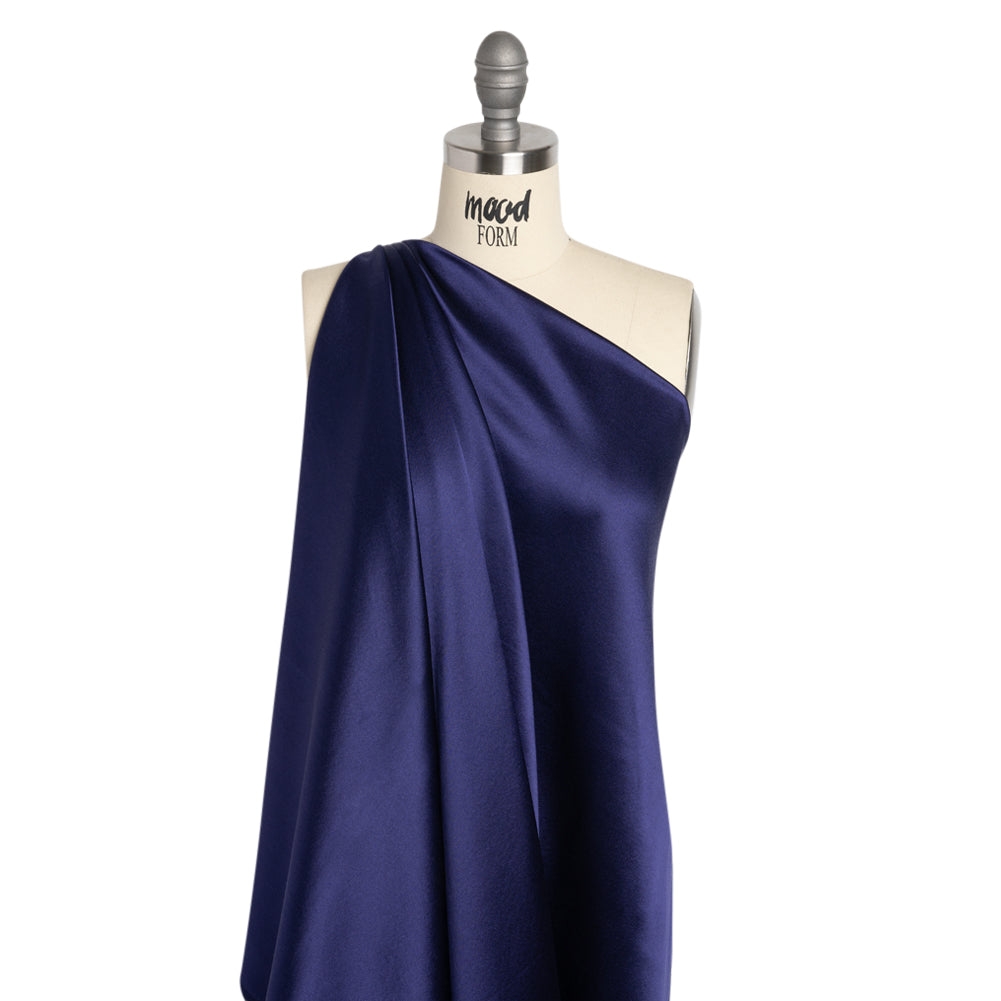 Silk Crepe Back Satin - Estate Blue - Premium Collection - Drape