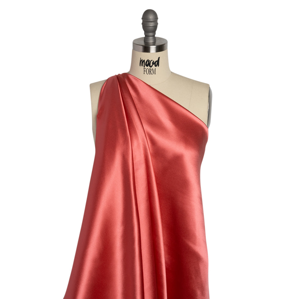 Silk Crepe Back Satin - Salmon - Premium Collection - Drape