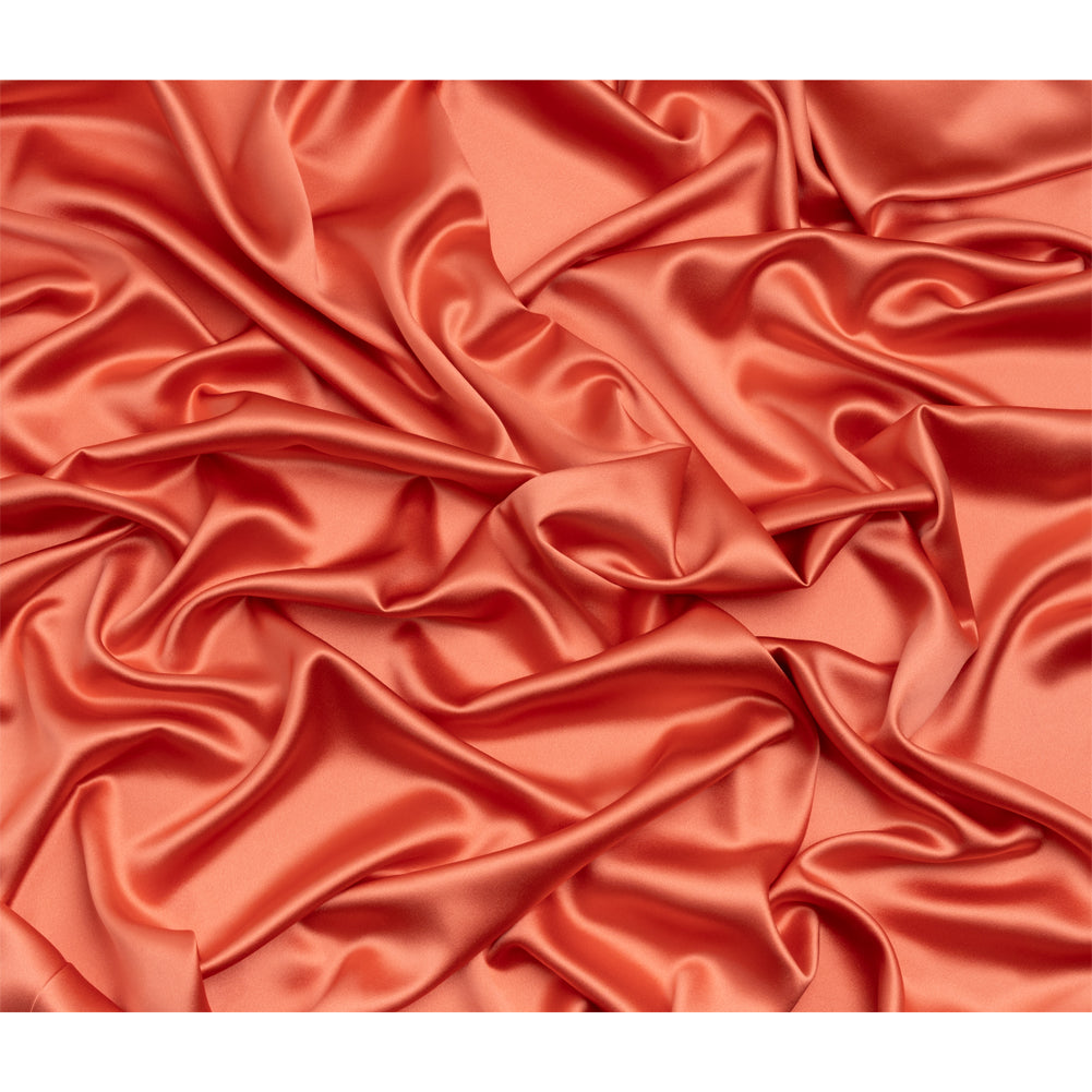 Silk Crepe Back Satin - Coral - Premium Collection - Full