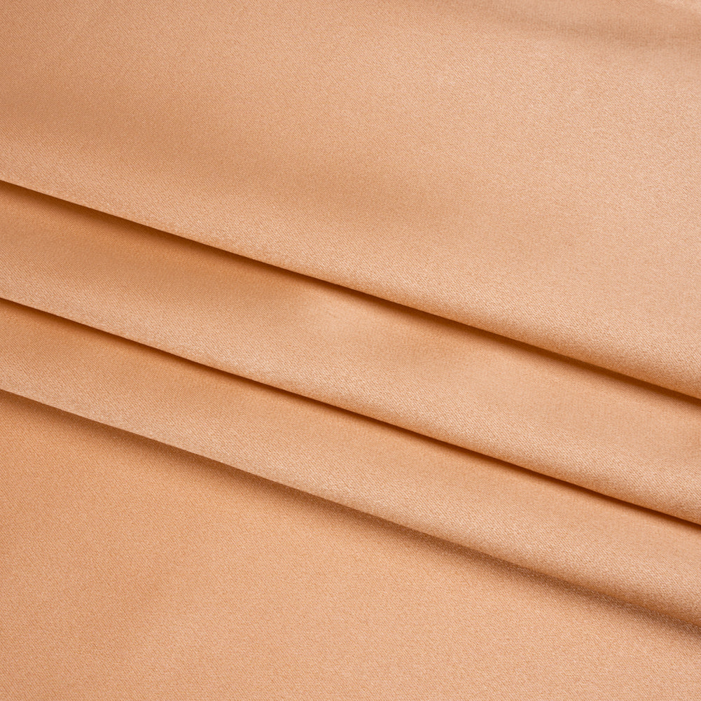 Silk Crepe Back Satin - Peach - Premium Collection - Folded