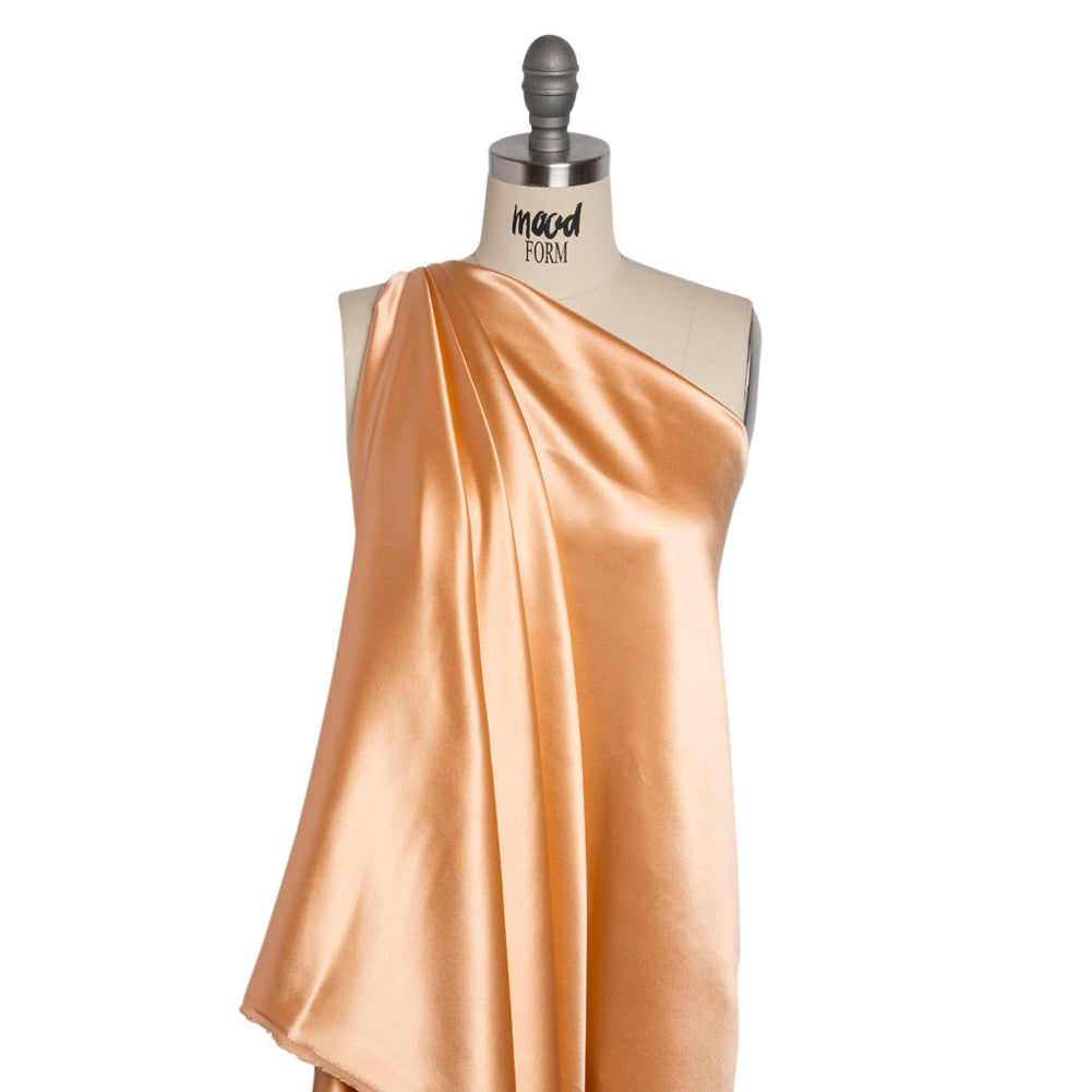 Silk Crepe Back Satin - Peach - Premium Collection - Drape