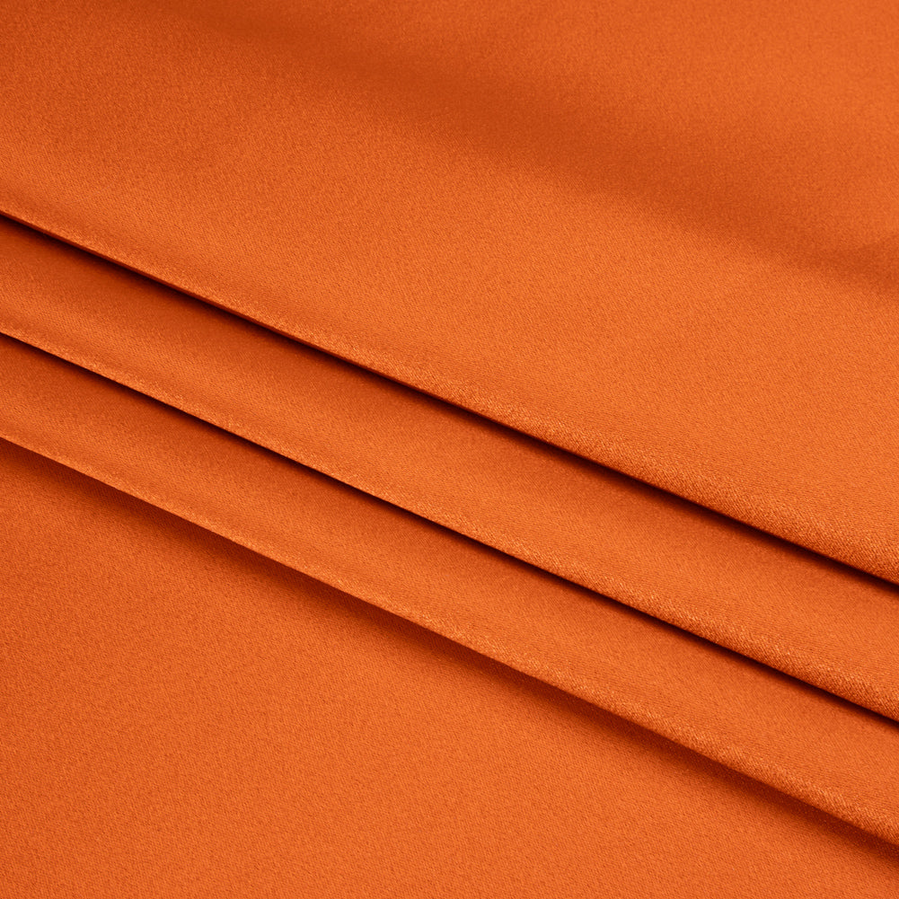 Silk Crepe Back Satin - Burnt Orange - Premium Collection - Folded