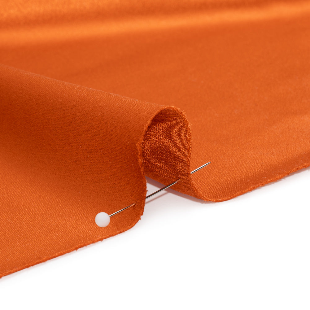 Silk Crepe Back Satin - Burnt Orange - Premium Collection - Detail