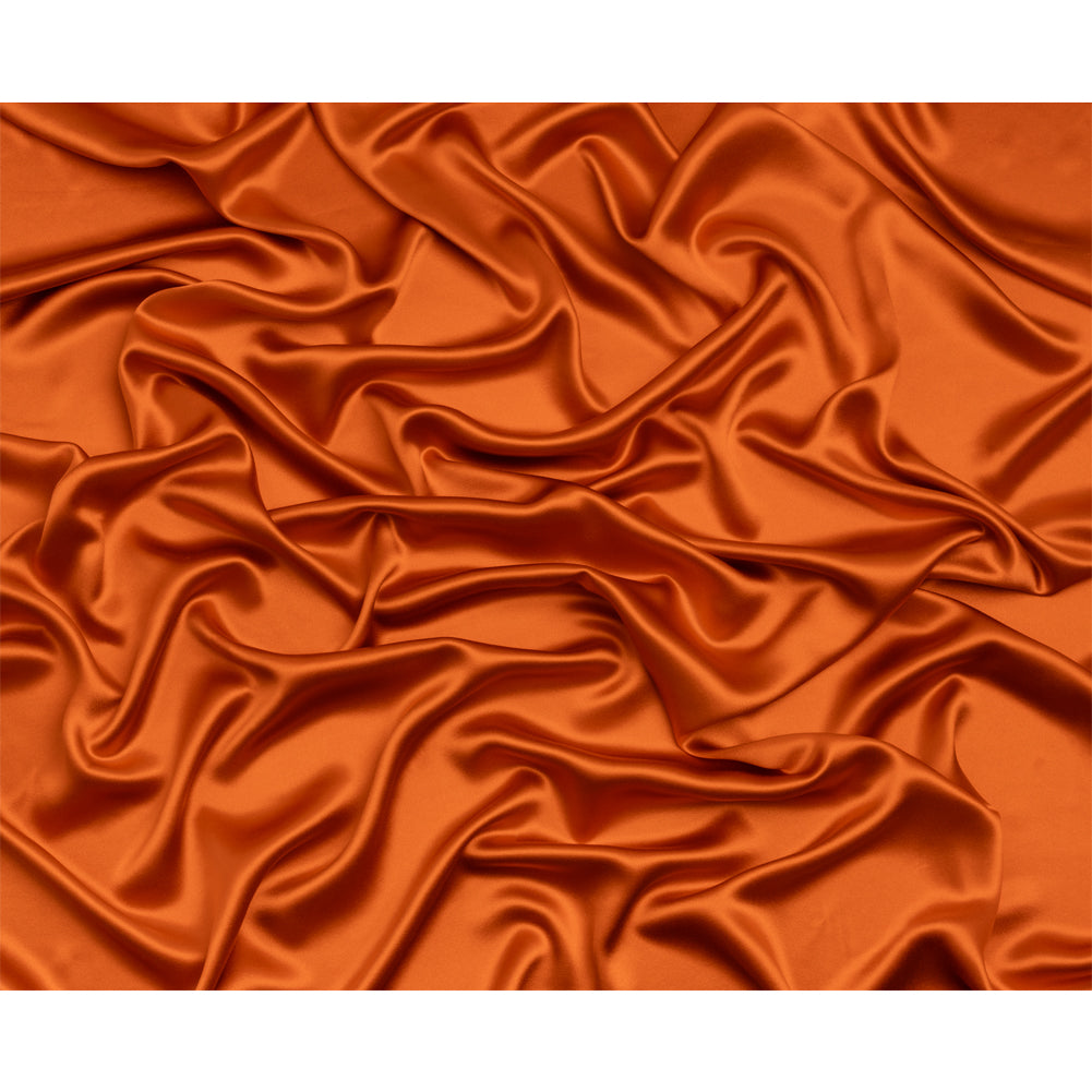 Silk Crepe Back Satin - Burnt Orange - Premium Collection - Full