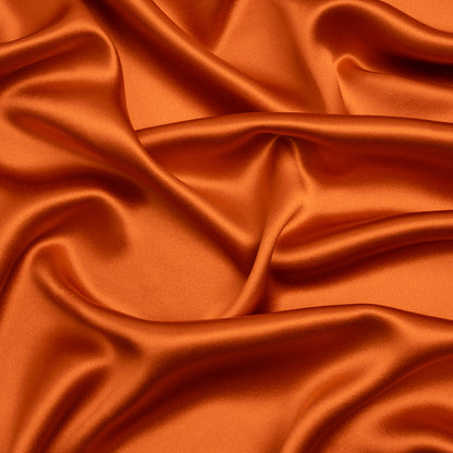 Silk Crepe Back Satin - Burnt Orange - Premium Collection