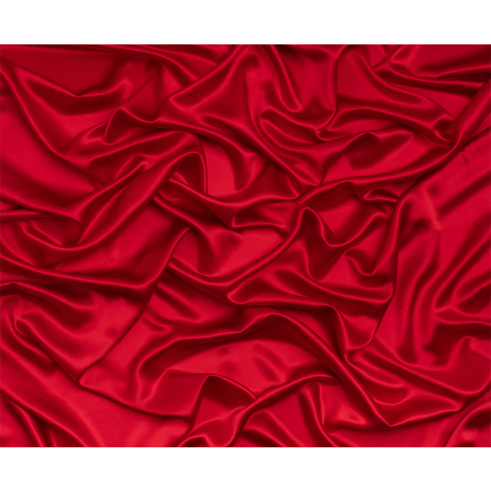 Silk Crepe Back Satin - Red - Premium Collection - Full