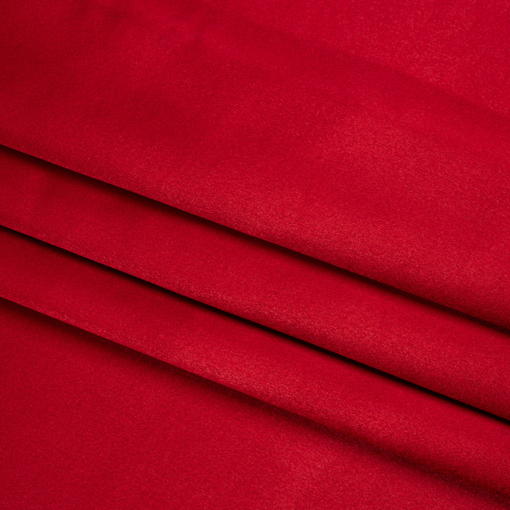 Silk Crepe Back Satin - Tango Red - Premium Collection - Folded