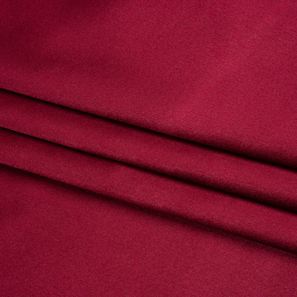 Silk Crepe Back Satin - Wine - Premium Collection - Folded