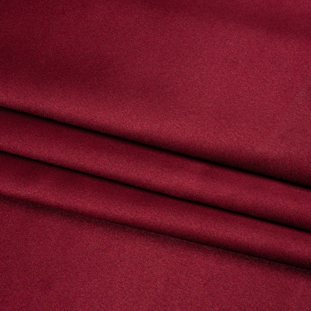 Silk Crepe Back Satin - Maroon - Premium Collection - Folded
