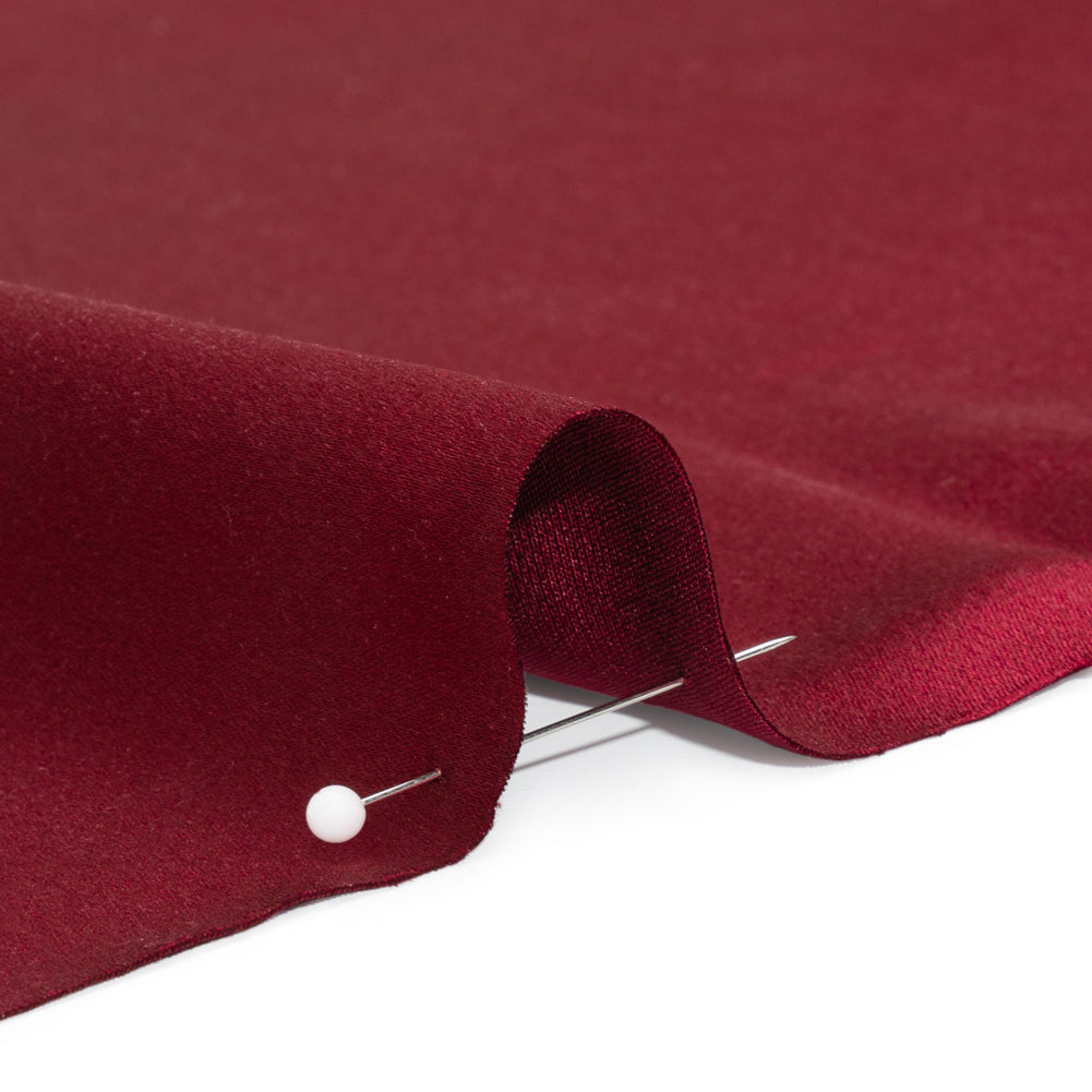 Silk Crepe Back Satin - Maroon - Premium Collection - Detail
