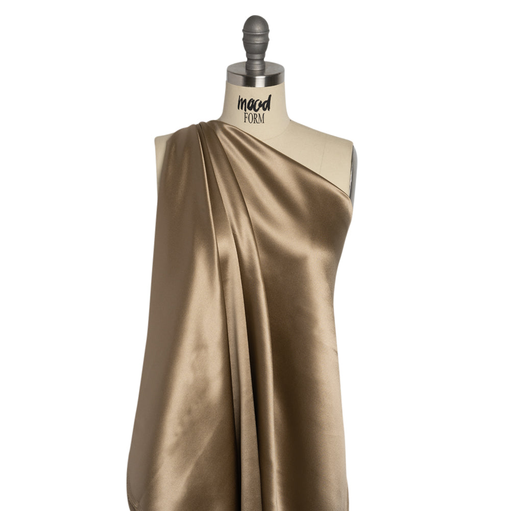 Silk Crepe Back Satin - Cornstalk - Premium Collection - Drape
