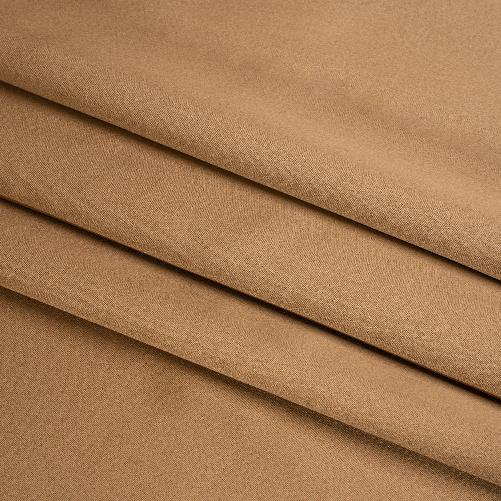 Silk Crepe Back Satin - Light Brown - Premium Collection - Folded