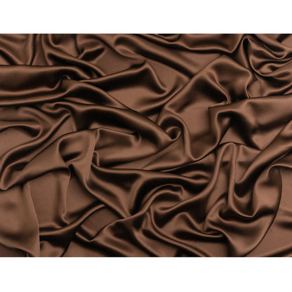 Silk Crepe Back Satin - Chocolate - Premium Collection