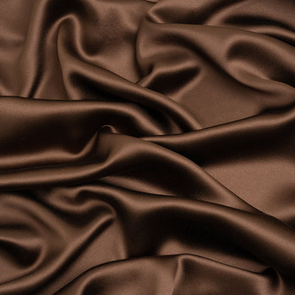 Silk Crepe Back Satin - Chocolate - Premium Collection