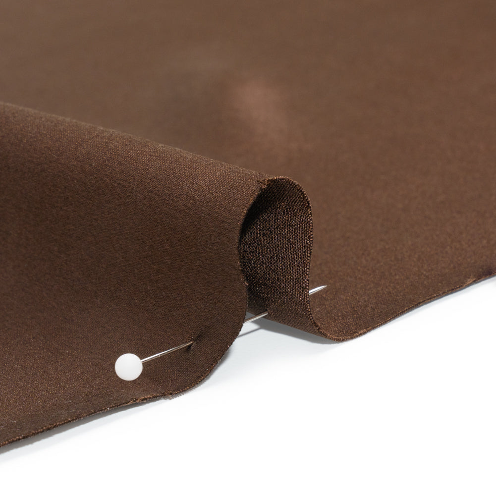 Silk Crepe Back Satin - Dark Brown - Premium Collection - Detail